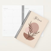 Earthy Abstrait Boho Personnalisé Planner (Devant avec enveloppe)
