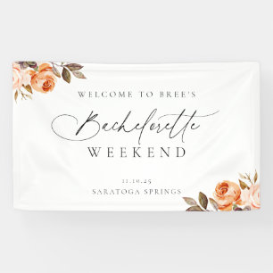 Earthy Autumn Floral Bachelorette Welkom Spandoek