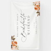 Earthy Autumn Floral Bachelorette Welkom Spandoek (Verticaal)