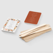 Earthy Autumn Floral Wedding Programme Hand Fan Handwaaier (Niet-gemonteerd)