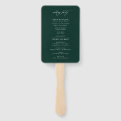Earthy Autumn Floral Wedding Programme Hand Fan Handwaaier (Achterkant)