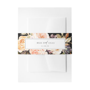 Earthy Autumn Floral Wedding Uitnodigingen Wikkel