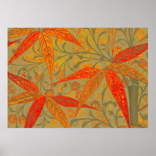 Earthy Bamboo Art print Oranje