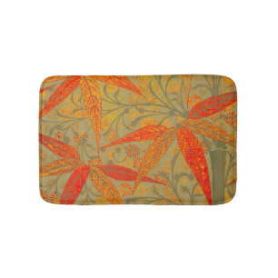 Earthy Bamboo Art print Oranje Badmat
