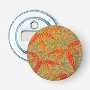 Earthy Bamboo Art print Oranje Button Flesopener