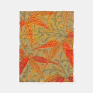 Earthy Bamboo Art print Oranje Fleece Deken