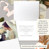 Earthy Blooms, Elegant Wedding Folded Bedankkaart