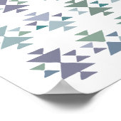Earthy Blue Green Geometric Driangle Aztec Pattern Poster (Hoek)
