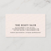 Earthy Bohemian Black Hair Girl Haarstylist Salon Visitekaartje (Achterkant)