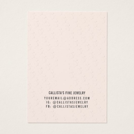 Earthy Boho Black Long Hair Girl Verzameling Visitekaartje (Achterkant)