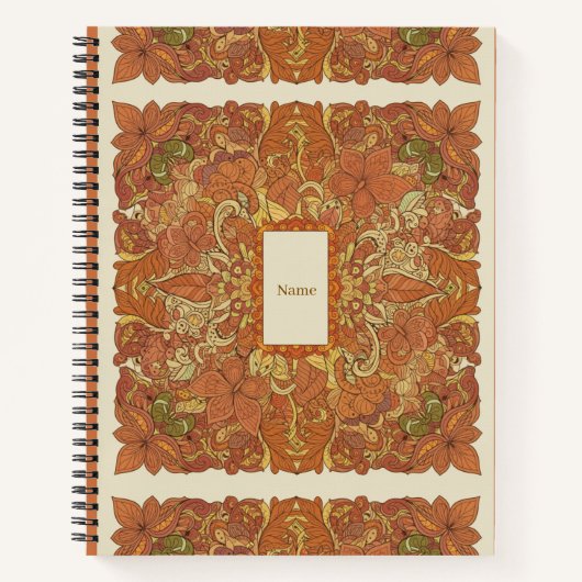 Earthy Boho Burnt Orange Mandalas Journal (Devant)