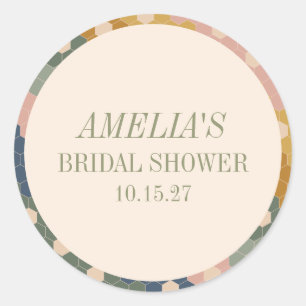 Earthy Boho Chic  Custom Vrijgezellenfeest Ronde Sticker