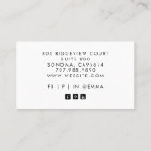 Earthy Boho Muted Flowers Visitekaartje (Achterkant)