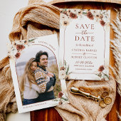 Earthy Boho Pampas Grass Floral Arch Foto Save The Date