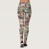 Earthy Brown Camouflage PERSONALISEREN Leggings (Achterkant)