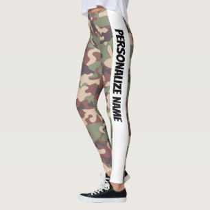 Earthy Brown Camouflage PERSONALISEREN Leggings