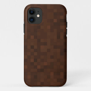 Earthy Brown Mosaic Tegels Pattern iPhone 11 Hoesje