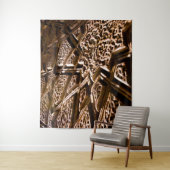 Earthy Brown Stars Wandkleed (In situ)