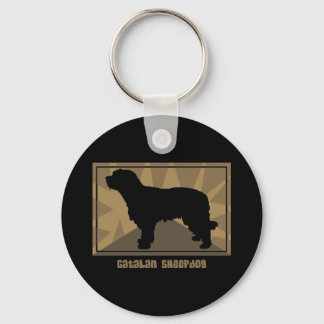 Earthy Catalan Sheepdog Sleutelhanger