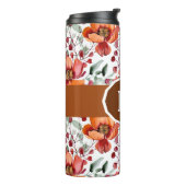 Earthy Colors, Fall Flowers Monogrammed Thermosbeker (Gedraaid links)