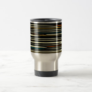 Earthy Colors Stripey> Travel Mugs Reisbeker