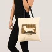 Earthy Dachshund Bag Tote Bag (Voorkant (product))