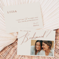 Earthy Desert Beige Photo Bridesmaid proposal Kaar