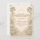 Earthy Desert Meadow Baby Shower Kaart (Voorkant)