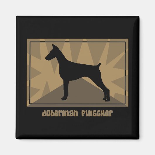 Earthy Doberman Pinscher Magnet (Devant)