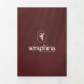 Earthy Elegance Logo Beauté, Spa Maroon Brochure (Page de couverture)