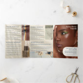 Earthy Elegance Logo Beauty, Spa Blue Brochure (Intérieur)