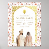Earthy Floral Anand Karaj Affiche de bienvenue Mar (Devant)