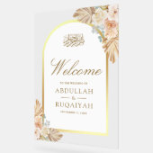 Earthy Floral Arch Muslim Wedding Welcome (Angle)
