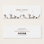 Earthy Floral • Earring Hoops Studs Display Card   (Devant & derrière)
