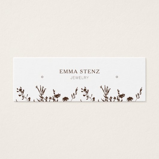 Earthy Floral • Earring Hoops Studs Display Card   (Devant)