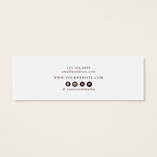 Earthy Floral • Earring Hoops Studs Display Card   (Dos)