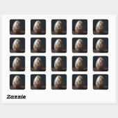 Earthy Floral Easter Egg Vierkante Sticker (Vel)