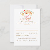 Earthy Flowers Whimsical Elegant Wedding RSVP Card (Devant)