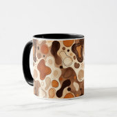 Earthy Fluid Shapes Mug – Minimal Abstract Style (Devant gauche)