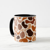 Earthy Fluid Shapes Mug – Minimal Abstract Style Mok (Voorkant links)
