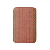 Earthy Geometric Pattern Badmat (Voorkant Verticaal)
