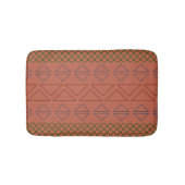 Earthy Geometric Pattern Badmat (Voorkant)
