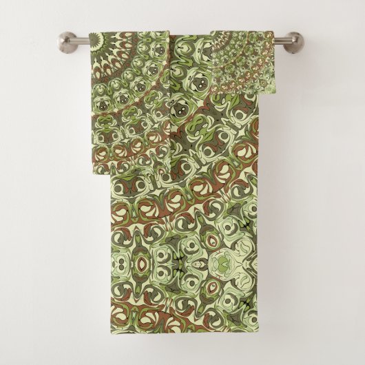 Earthy Green et Mandala Brown Design Motif (En situation)
