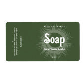 Earthy Green Tone Boho Soap Labels (Voorkant)
