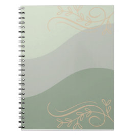 Earthy Green with Gold Accents Notebook – Natural Notitieboek
