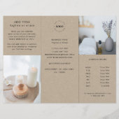 Earthy Kraft Kijk Logo Business Trifold Brochure (Voorkant)