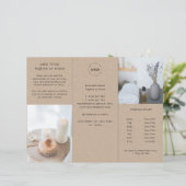 Earthy Kraft Look Logo Business Trifold Brochure (Debout devant)