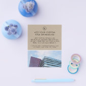 Earthy Kraft Style Custom Business Logo & Foto Flyer (Enkel)