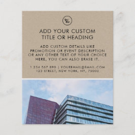 Earthy Kraft Style Custom Business Logo & Foto Flyer