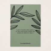 Earthy Leaf Jewelry Earring Display Kaart (Achterkant)